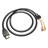 Panpeo Cable Hdmi A Rca, 1080p 5 Pies Hdmi Macho A 3-rca Vid