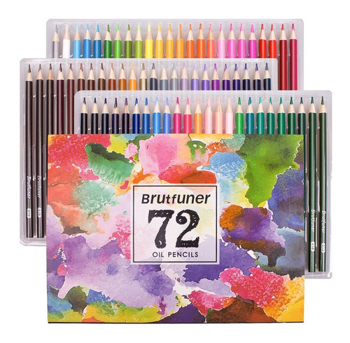 72 Lápices De Colores Al Óleo Profesional Dibujar Brutfuner