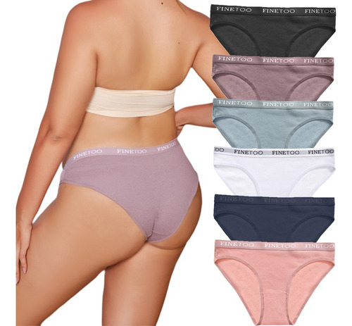 Calzoncillos De Algodón Finetoo Para Mujer, Transpirables, C