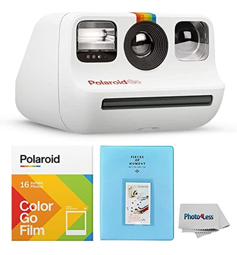 Polaroid Go Instant Mini Camera White + Polaroid Go Color Fi