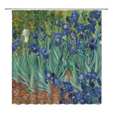 Van Gogh Iris Cortina De Ducha, Pintura Al Óleo Vintage Iris