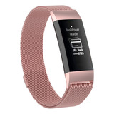 Stainless Steel Magnet Watch Band For Fitbit Charge 4 / 3sm