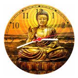 Relógio De Parede Budismo Buda Meditação Interiores