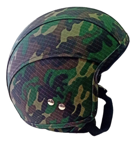 Casco Custom Vintage Moto Camuflado