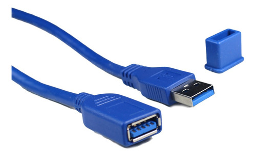 Kit 10x Cabo Extensor Usb 3.0 Azul 3,0m Macho/femea 