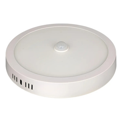 Plafon Led 18w De Sobreponer C/ Sensor D Movimiento Luz Fria Color Blanco
