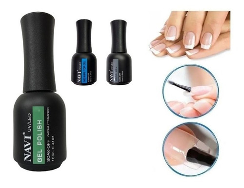 Navi 10ml Gel Polish X3 Un. Kapping Uv Led Base Top