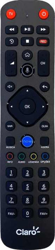 Controle Remoto Original Claro Tv Box 4k Comando Voz + Pilha