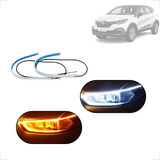 Kit Fitas Led Drl Farol + Seta 12v 60cm Captur 2019 2020