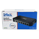 Switch 8 Portas Giga Vlan 2f-n10008g 5~48v/1000 2flex Anatel