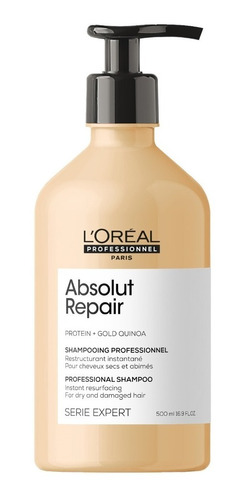 Loreal Shampoo Absolute Repair Gold Quinoa 500 Ml.