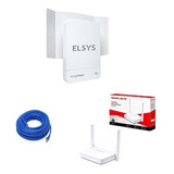 Kit Amplimax Fit Elsys 3g 4g + Roteador + Cabo De Rede 10m