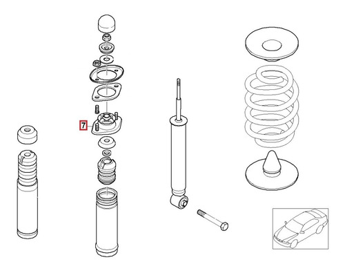 Base Amortiguador Bmw E36 E46 318i 323i 325i 328i M3 Z3 Z4 Foto 4