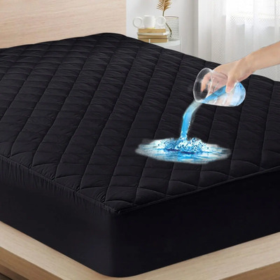Mrustc Protector Cubre Colchón Impermeable Suave Y Silencioso, Lavable A Máquina. Decoración Individual Color Negro | MercadoLibre