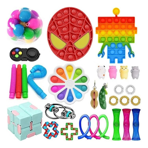 Kit Com Kit 30pcs Fidget Toys Popit