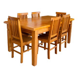 Mesa De Jantar Madeira Maciça 2,00 M + 6 Cadeiras (promoção)