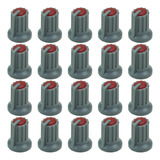 20x Botão Knob Chave Para Potenciômetro Kh77 - Vermelho