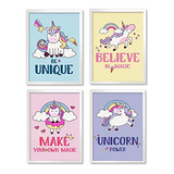 Decoración De Pared De Unicornio Habitación De Niñas...