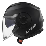 Casco Abierto Ls2 570 Verso Negro Mate Doble Visor Talle L