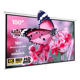 Pantalla Proyector Manual 100' Blackout 16:9 Hd Retractil