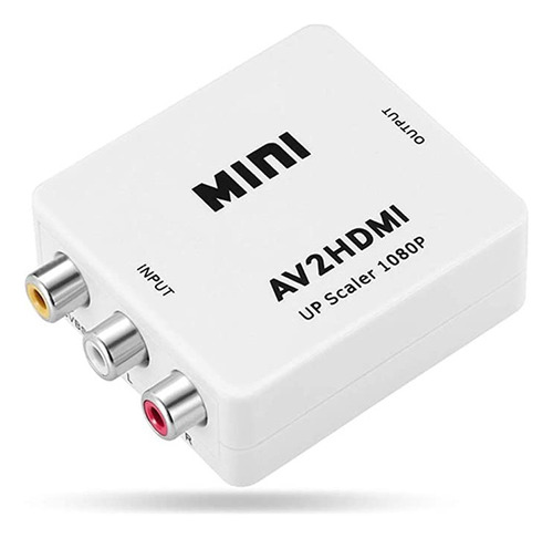 Mini Conversor Av Rca Para Hdmi Ps2 Na Tv Nova Scaler 1080p