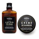 Kit Creme De Barbear E Loção Pós Barba Viking