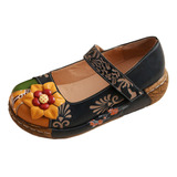 Zapatos De Tacón Bajo Para Mujer, Modelo Folk Custom Col [u]