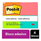 Post-it 653 Tropical 4 Blocos De 50 Folhas Cada 50mm X 38mm