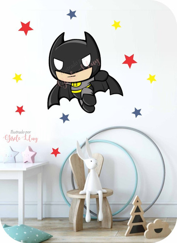 Decoración En Vinilo Super Héroe Batman Spiderman X1 Grande