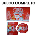 Juego De Baño Navideño Tapete De Baño 3 Piezas Adorno