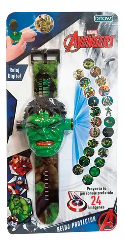 Reloj Proyector Hulk Avengers Disney - Ditoys 2544