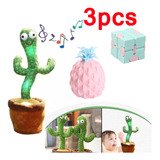 3pcs/set Talking Dancing Cactus Reproduce Canciones Infantil