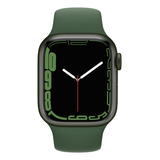 Apple Watch Series 7 (gps, 41mm) - Caja De Aluminio Color Verde - Correa Deportiva Verde Trébol