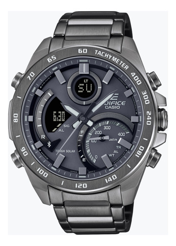 Edifice Ecb 900mdc 1adr Original Bluetooth Solar Acero Gris