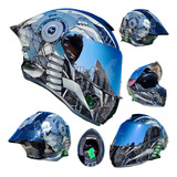 Casco Moto Negro Gris War Machine Brillante Ece Xtrong Depor