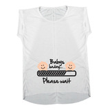 Remera Embarazada Baby Loading Baby Shower Gemelos