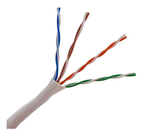 Bobina De Cable Cca Utp Cat 5e 305 Mts Color Blanco