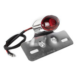 Stop Calavera Luz Placa M2008 Plata Para Moto Universal Kinl