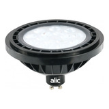 Ar 111 Led Alic Negra 13w Luz Fría / Luz Cálida