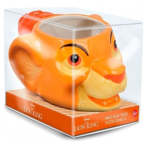 Taza Tazon El Rey Leon Simba Disney Con Caja 320ml