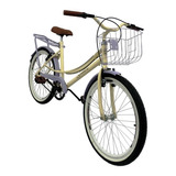 Bicicleta Retro Vintage Teen Aro 24 Cesta Paralama Bagageiro