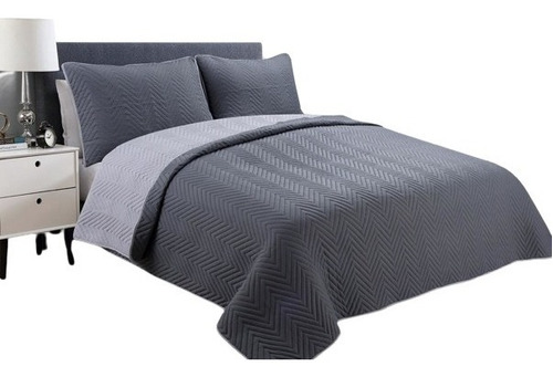 Cubrecama Cover Quilt 2½ Plazas Queen Size Con Fundas Cs