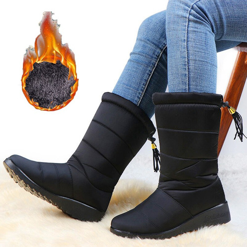 Botas Impermeables Con Forro Peludo Para Nieve