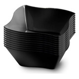 Miniware Plato Ondulado De Plástico Negro (paquete De 10): D