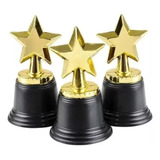 6 Estrella Trofeo Premio Estatuilla Dorada 12cm Recuerdo