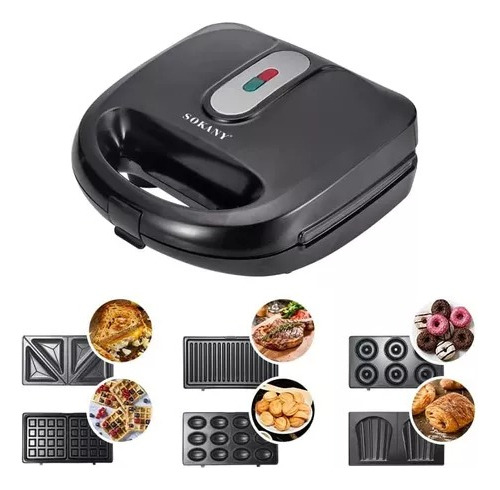 Maquina 6 En 1 - Waflera Sandwichera Grill Donas