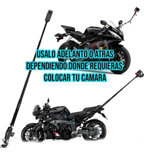 Soporte P/moto Universal Metalico Contra Agua Insta360-gopro