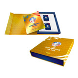 Kit Box Premium Copa América 2024 Álbum Dourado 50 Envelopes