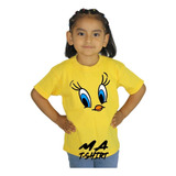 Playera Unisex Bebe  Cara P1olín Tweety Loney Tune + Stike