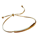 Pulsera Hombre Mujer Ajustable Elegante Moda Baño Oro 18k